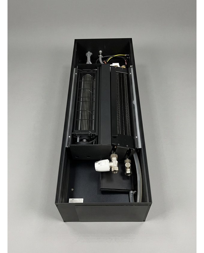 Внутрипольный конвектор Mohlenhoff QSK HK 320-140-1000 2L для отопления и охлаждения, 2-трубный, ширина 320 мм, высота 140 мм, длина 1000 мм, без решётки