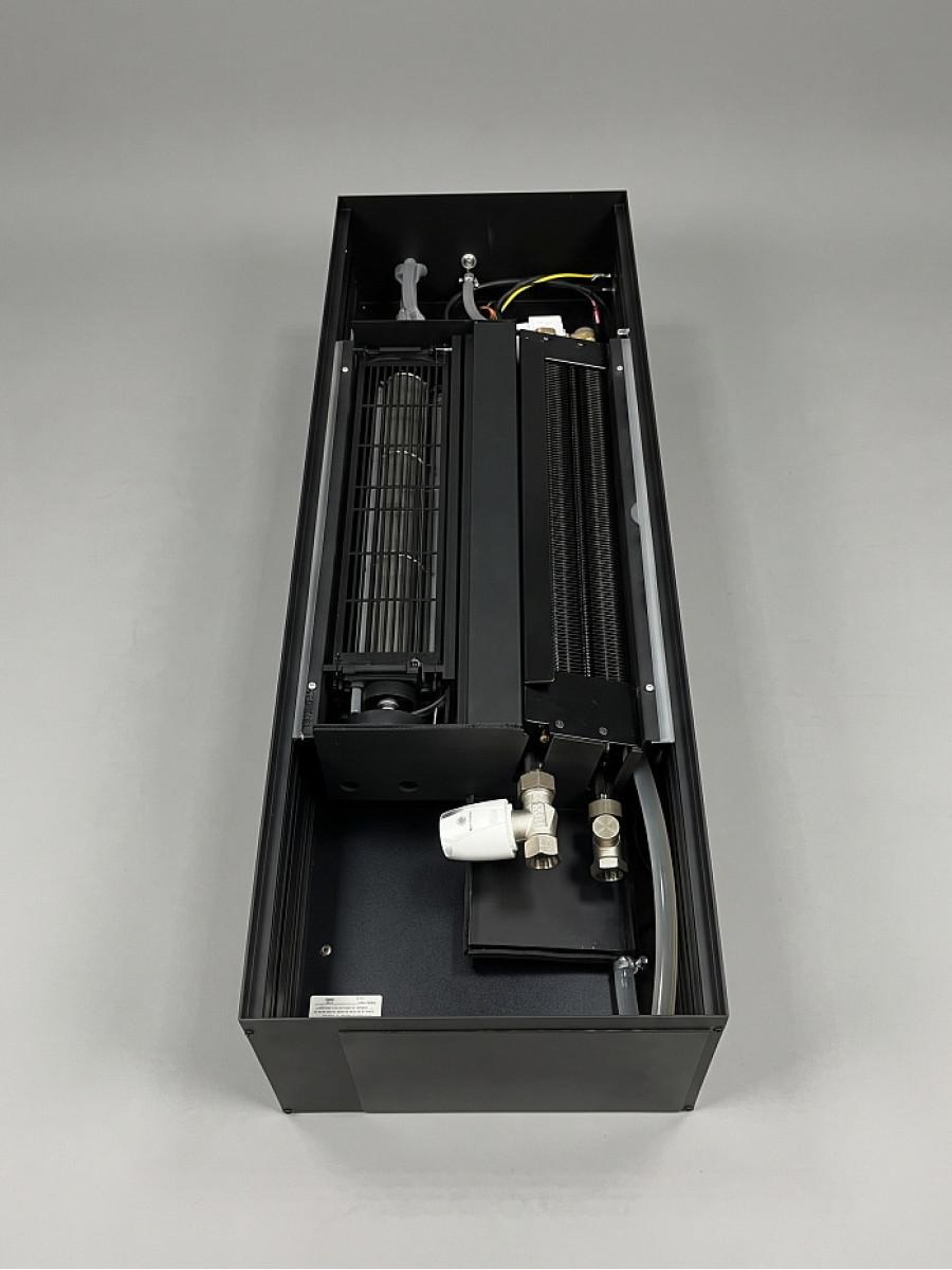 Внутрипольный конвектор Mohlenhoff QSK HK 320-140-1000 2L для отопления и охлаждения, 2-трубный, ширина 320 мм, высота 140 мм, длина 1000 мм, без решётки