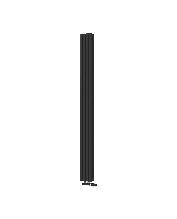 Радиатор КЗТО QUADRUM 30 V 2- 1750-4 UT RAL1T103S9005 (черный матовый муар)